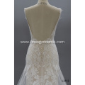 Sleeveless A Line Bridal Gowns Sheer Lace Appliqued Sequins Plus Size Robe De Mariee Custom nigerian wedding dresses